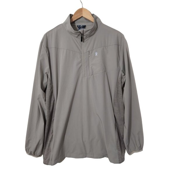 Little Donkey Andy 1/4 Zip Pullover Jacket Mens XL Tan Golf Activewear Quick Dry - Picture 1 of 9
